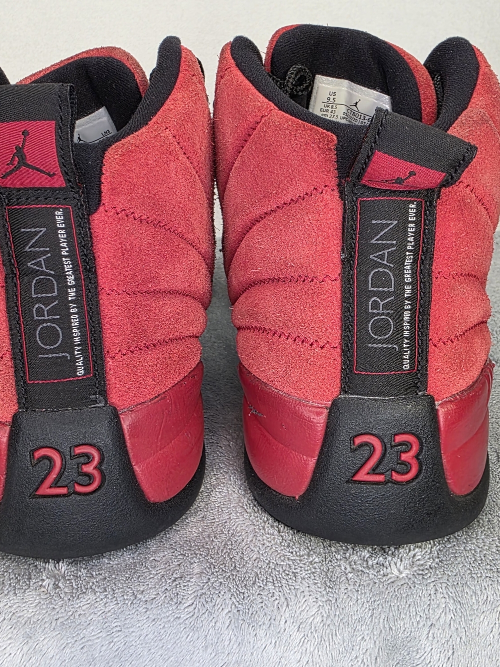 Jordan Reverse Flu Game Men’s Athletic Shoes in Red and Black - Picture 5 of 10